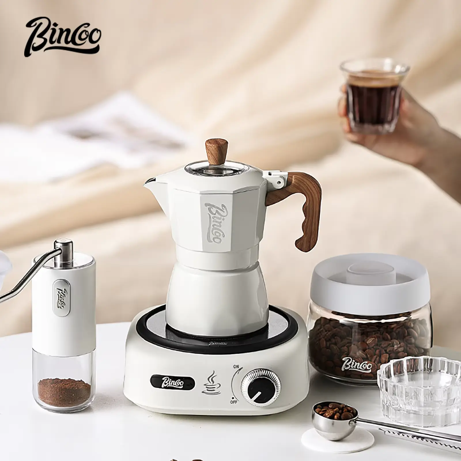 Bincoo Double Valve Moka Pot Set Espresso Coffee Maker for Home and Outdoor Professional Barista Accessories Coffee Maker Tools Bincoo Double Valve Moka Pot Set Espresso Coffee Maker for Home and Outdoor Professional Barista Accessories Coffee Maker Tools